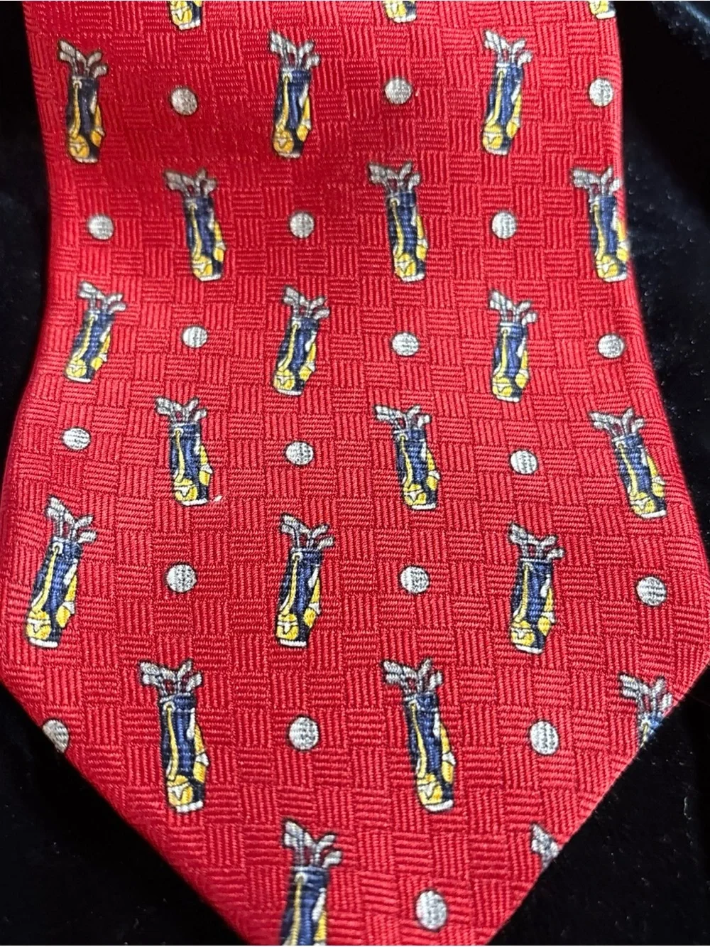 Tommy Hilfiger Golf Theme Men’s Necktie 100% Silk Made In USA